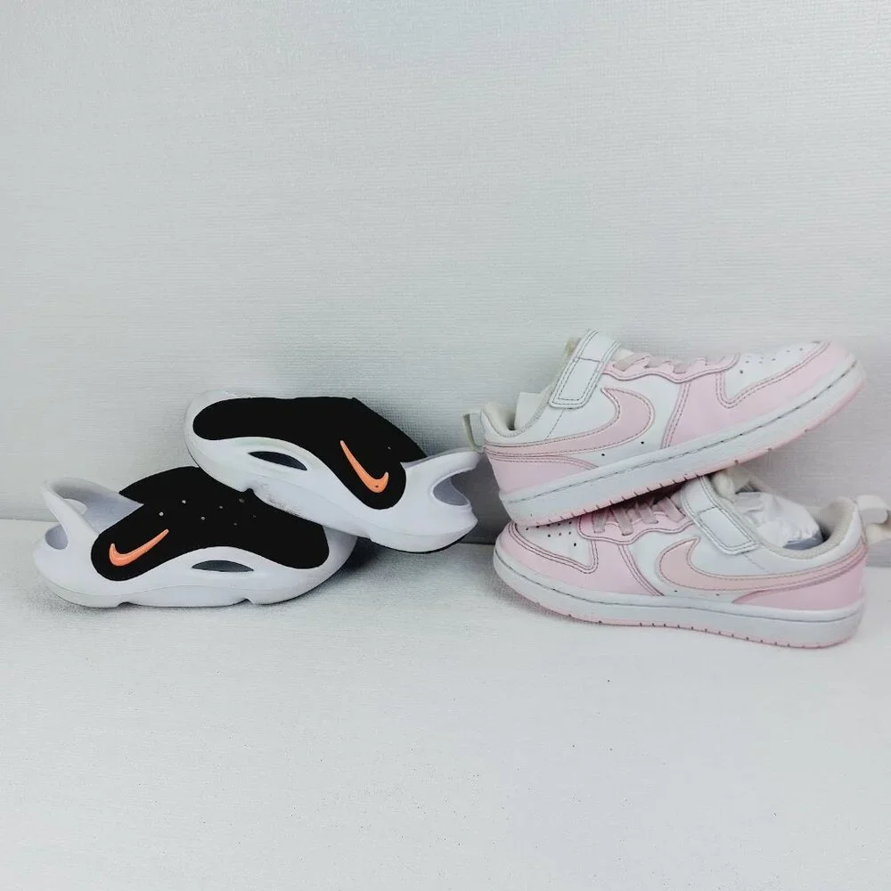 Set Of 2 Nike Girl's Multicolor Dunk Slip-On Casual Sneaker Clogs Size US 11